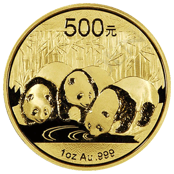 Gold Chinese Panda Coin